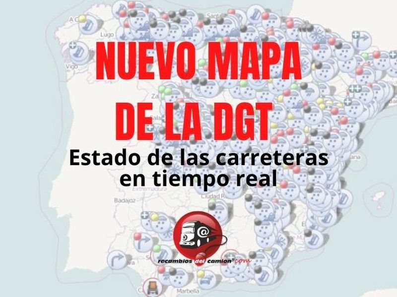 Nuevo mapa de la DGT con el estado de las carreteras en tiempo real