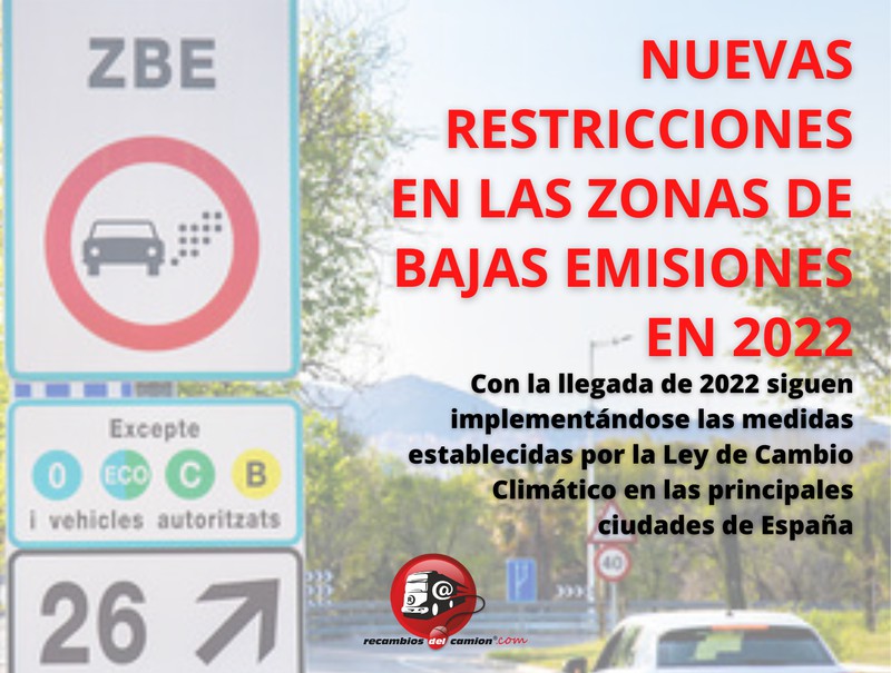 Nuevas restricciones en las Zonas de Bajas Emisiones en 2022