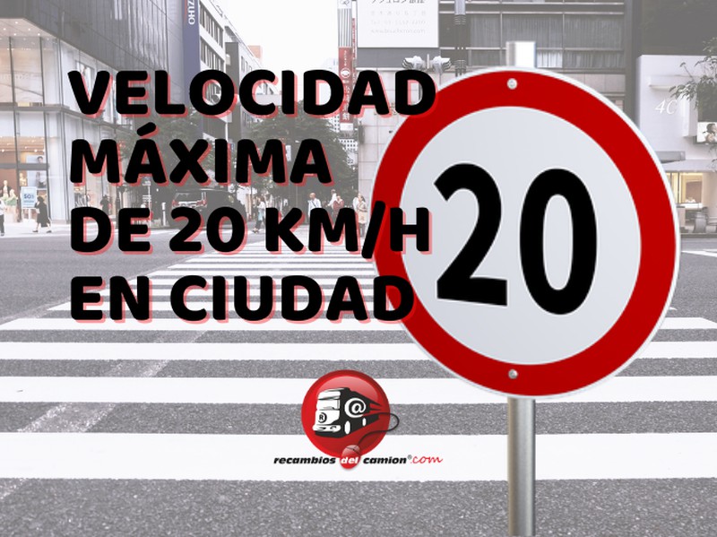 Velocidad máxima de 20 km/h en ciudad