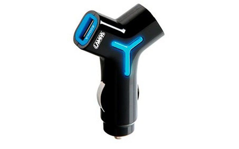 Cargador mechero de toma doble Lampa