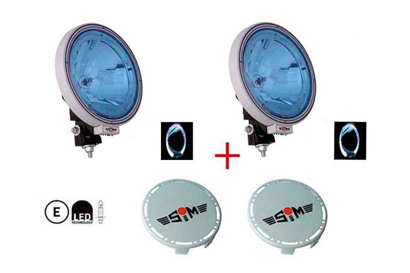 Descuento faros largo alcance azules