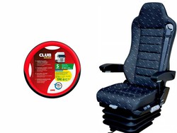 Driver seats, seat and steering wheel covers
