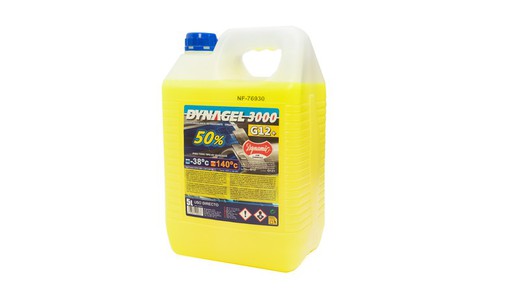 Antifreeze 50% -40 ºC Yellow Dynamic 5 liters of high quality