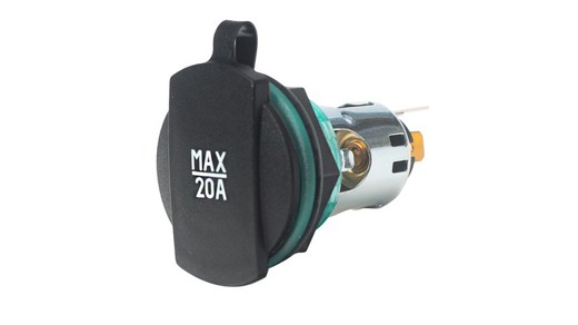Female socket for 2-pole male plug DIN-ISO 4165 lighter type