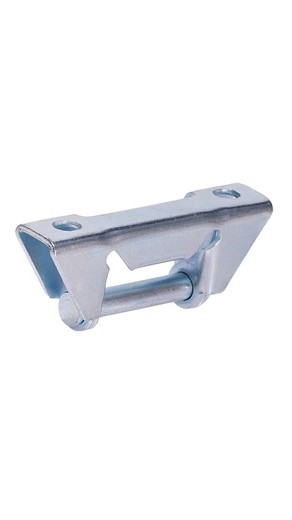 Zinc-plated trapeze hinge with plate