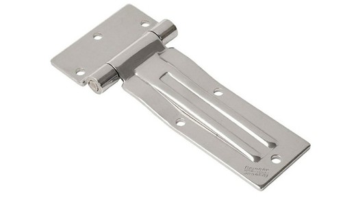 Flat hinge 242 polished stainless steel