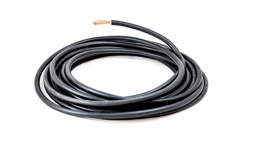 Câble démarreur section 50 mm² Ø 8 mm de gaine cuivre coloris noir coupé au mètre