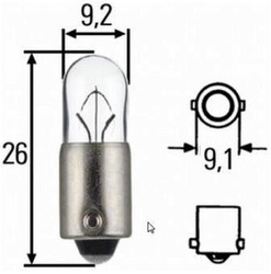 Bombilla 12V señalización exterior 4w luz posición delantera ó lateral