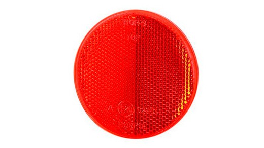 Runder Reflektor Durchmesser 79 mm rot (1 Stück)