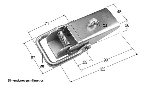 Padlock Handle Stamped Latch