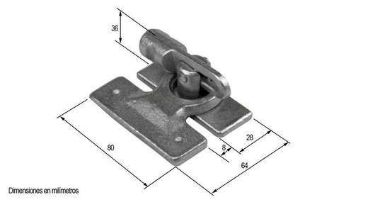 Fecho de forjamento alemão pequeno 80