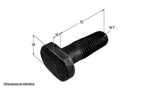 Prigioniero filettato da 1" per maniglia di chiusura da 1".