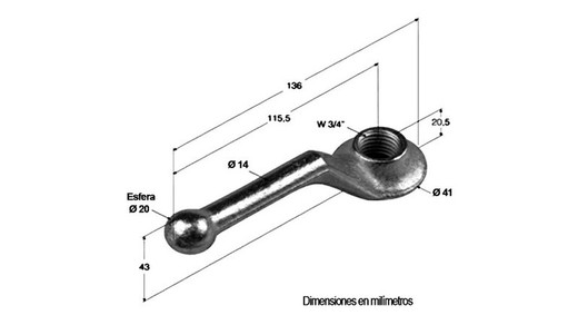 Maneta roscada 3/4" cierre