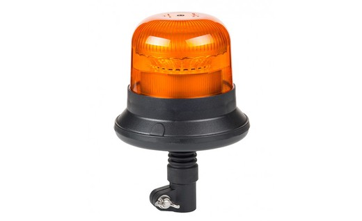 Flash Lampeggiante Horpol a LED ambra per montaggio su tubo (chiusura con maniglia). Conforme alla norma R65 per l'uso stradale.