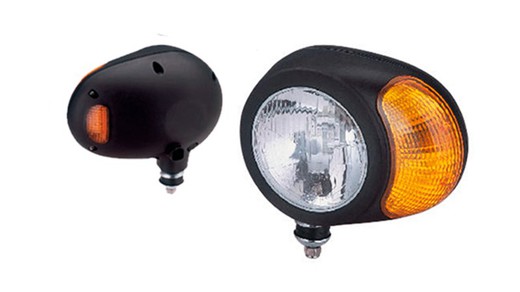 Halogen oval road headlight and left amber indicator (driver's side) COBO