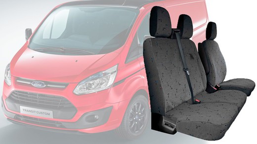 Fundas asientos delanteros furgonetas Ford Transit Custom desde 2013