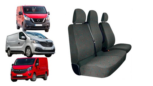 Capas de assento dianteiro para vans NV300, Vivaro, Trafic de 2014