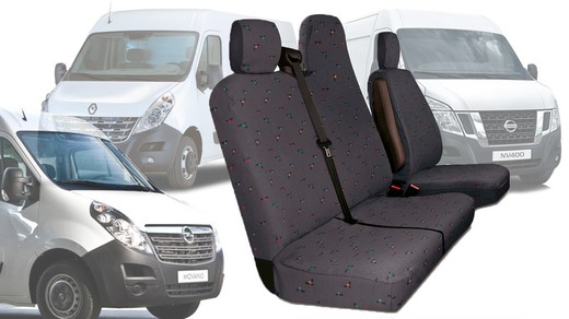 Front seat covers vans NV400, Movano, Master from 2010