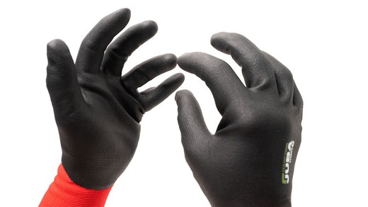 Nahtloser Handschuh aus technischer Nylon®/Lycra®-Faser, beschichtet mit mikroporösem Nitrilschaum, Größe 9 Juba