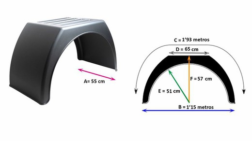 Flat Base Rear Fender 550