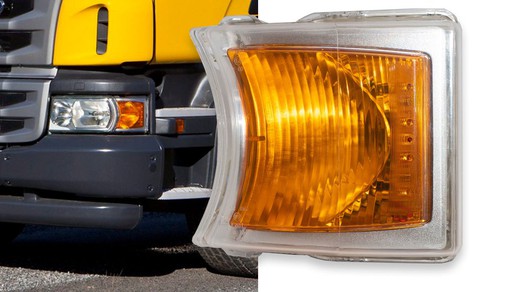 Indicatore di direzione anteriore color ambra Led e amp; Lampadina Scania serie P-R-T