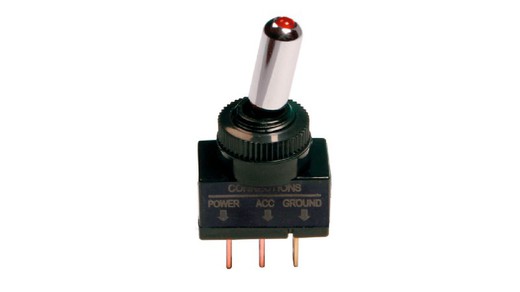 ON-OFF toggle switch with red led