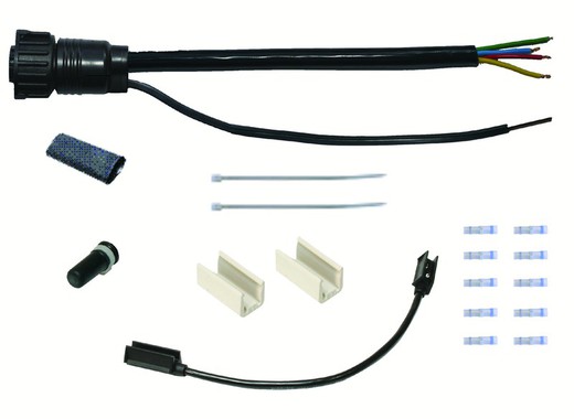 Kit de cablagem de 7 vias com conector AMP 1.5 para luz traseira e mangueira plana adicional