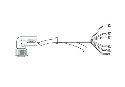 4m 7-fach ADR Kabelschlauch mit Winkelstecker für Rücklichter