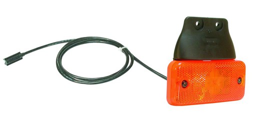 Feu de position latéral orange Vignal LED 24V. Avec bride de suport recte et réfléchissant. ADR