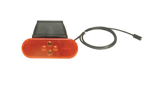 Posição da luz lateral 4 LEDs e refletor âmbar com suporte Vignal 90º
