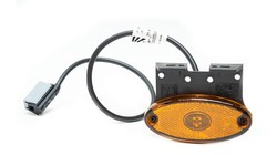 Luce laterale di posizione LED e supporto catarifrangente ambra 90º Flatpoint II Aspock