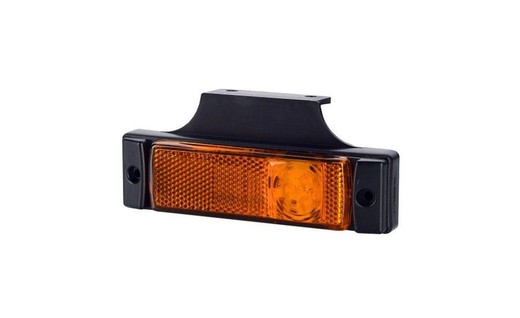 Led pilot light 12/24V amber with reflex. Lateral position with support (Right or left side)