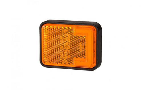 LED-Kontrollleuchte 12/24 V gelber Neoneffekt mit Reflex. Seitenlage (rechte oder linke Seite)
