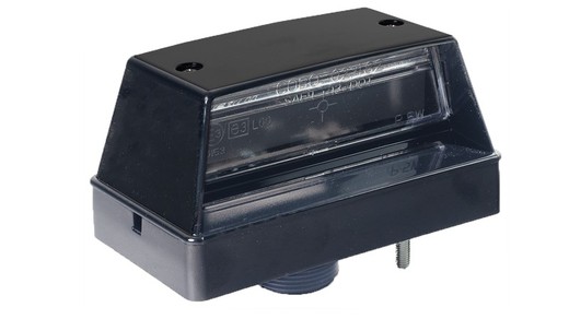 License plate light with Cobo thread connector