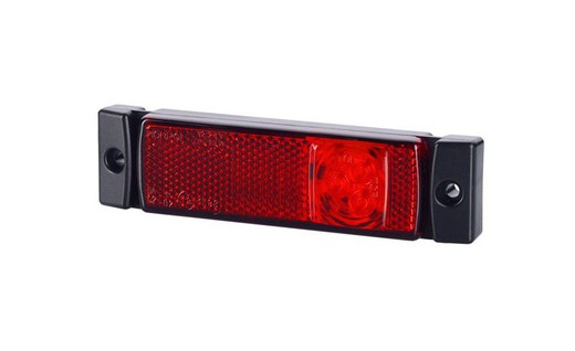 Tail light red LED 12/24V with reflex