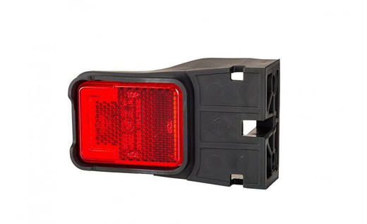Lanterna traseira com efeito neon LED vermelho 12/24V com suporte e reflexo
