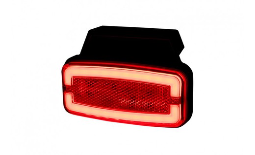 Rear position light red LED Neon effect 12/24V with support (optional) and reflex