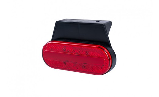 Red LED neon effect taillight 12/24V with bracket and reflex