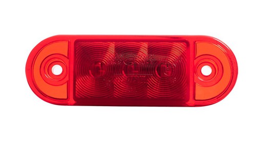 Extra flat taillight gauge red Led 12/24 volts