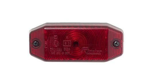Red clearance rear light without reflector flat base Rinder
