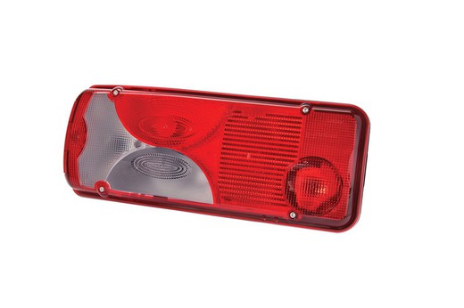 Left rear light, with multifunction license plate lighting (driver's side) and HDSCS 8-way rear connector for IVECO
