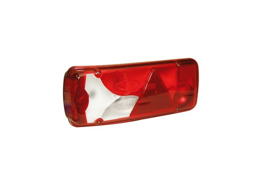 Left rear light (driver's side) multifunction with blue rear connector and reflective triangle for trailers and semi-trailers