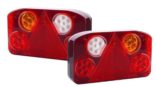Trailer rear light with triangle all led Horpol