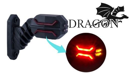 Piloto trasero lateral Led derecho brazo diagonal corto Dragon