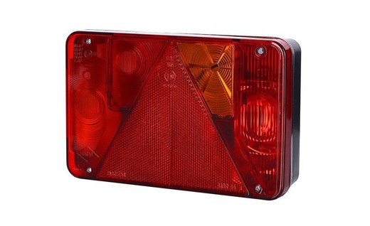 Multifunction rear light for trailer (with reflex triangle). Right side (passenger side)