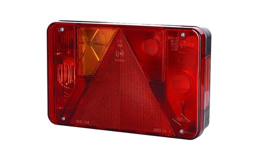 Multifunction rear trailer light (with reflex triangle). Left side (European driver's side)