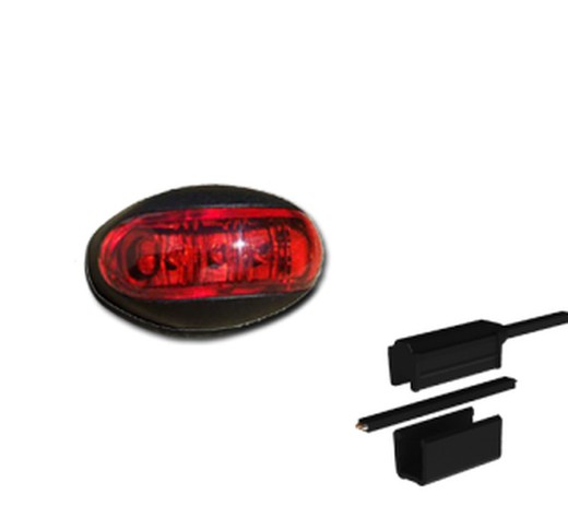 Rear light position LED red oval Led Sim 3168