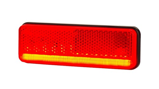 Slim rear pilot position Led and red catadioptric with support