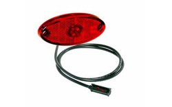 Posição da luz traseira Led e refletor vermelho P&R Flatpoint II Aspock