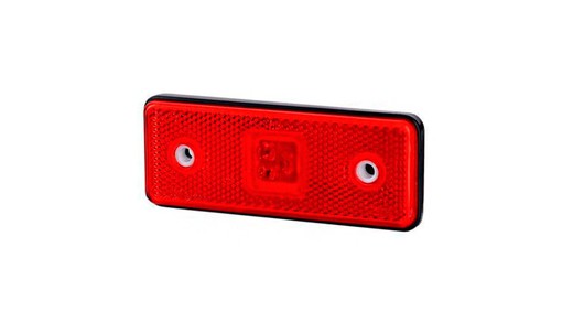 Rectangular rear light with Led position and red reflector 12/24V Horpol